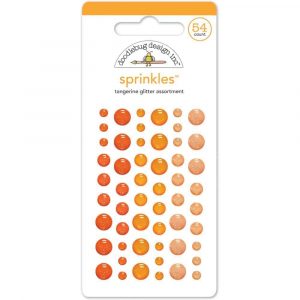 Doodlebug Design sprinkles glitter tangerine