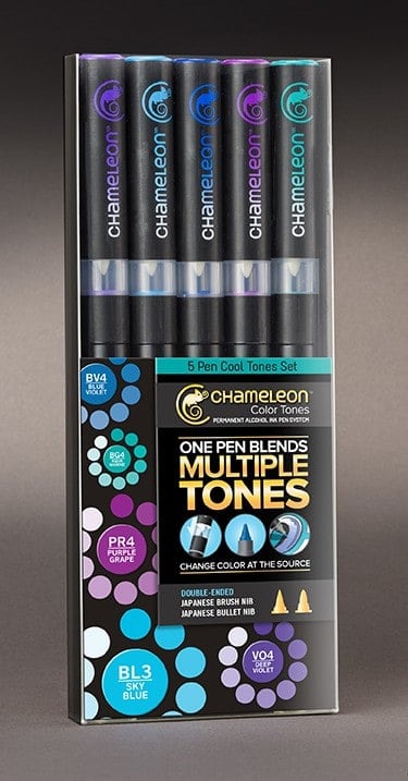 Chameleon Color Tones 5 Pen Set Cool Tones