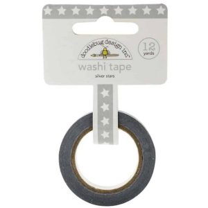 Doodlebug Design Washi Tape Silver Stars