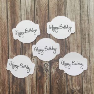 Handmade Sentiment Cuts Happy Birthday Script