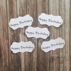 Handmade Sentiment Cuts Happy Birthday Handwriting