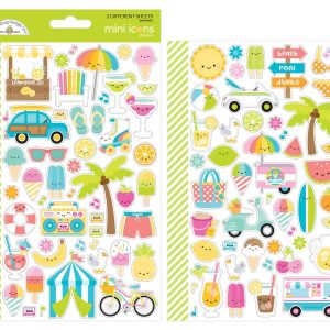 Doodlebug Design 6x12 Mini Icon Stickers Sweet Summer