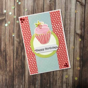 Handmade Female Birthday Card 01 Cupcake