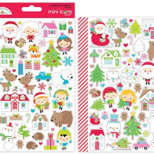 Doodlebug Design Mini Icon Stickers Christmas Town