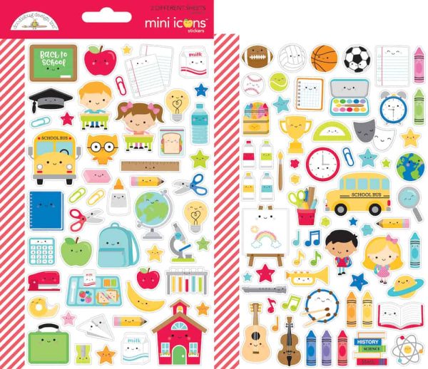 Doodlebug Design Mini Icon Stickers School Days