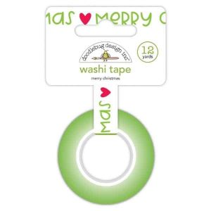 Doodlebug Design Washi Tape Green Merry Christmas
