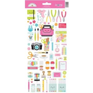 Doodlebug Icon Stickers Cute and Crafty